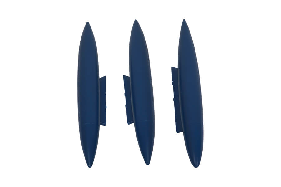 Blue oil tank components for 80mm Rafale RC model