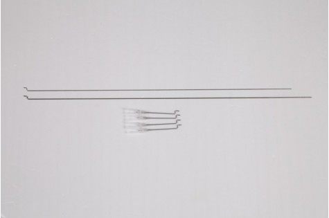 Linkage rod set for RC models, featuring long and short rods with hooks
