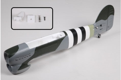1100mm Typhoon RC model fuselage in camouflage with assembly parts