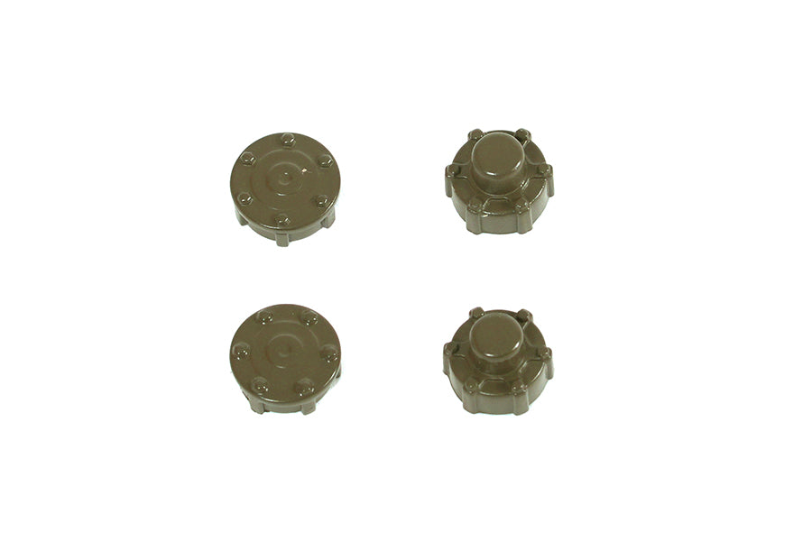 1:12 scale wheel covers for 1941 MB scaler in khaki