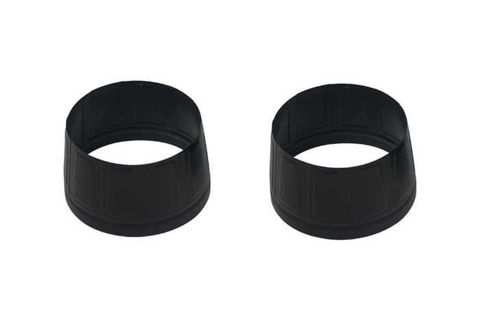 Set of two black plastic exhaust nozzles for RC models