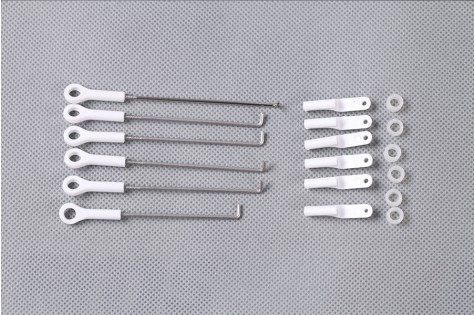 Linkage rod and connectors for RC model T-28D V4 Trojan