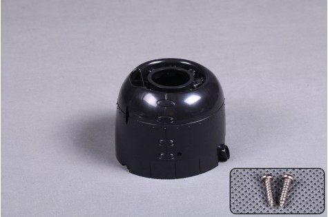 Black RC model motor housing component zero cowl with screws
