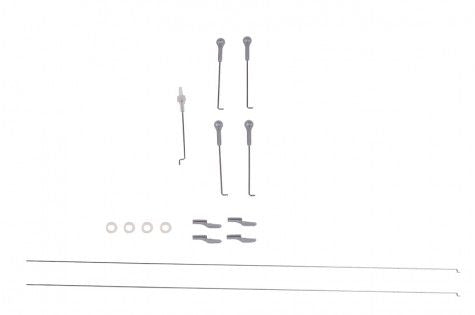 Linkage rod set for RC models with connectors and hardware.