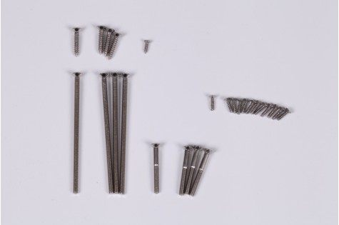 Variety of screws and fasteners for 1500mm P-47 model assembly