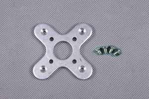 Aluminum motor mount plate with screws for RC airplane assembly