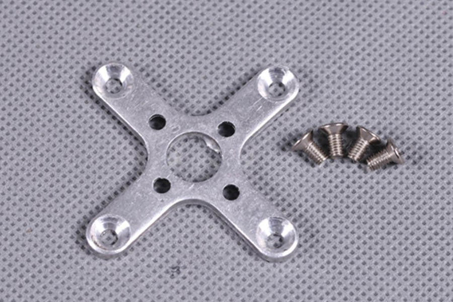 Motor mount for RC models with screws, compatible with various aircraft models.