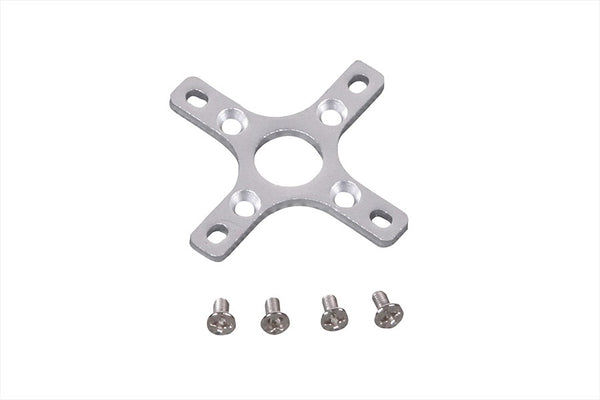 Motor mount plate with screws for RC models, compatible with various aircraft.