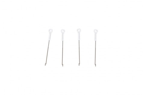 Set of four linkage rods for RC models, featuring metal tips and white handles.