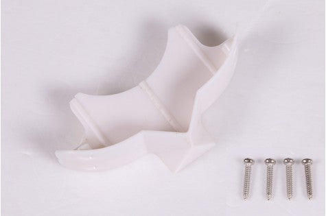 White landing gear insert with four screws for RC aircraft assembly