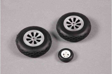 1400mm P-51D Red Tail RC model wheel set with three wheels