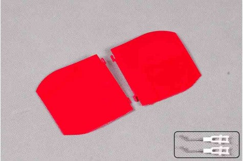 Red inner fairing doors for 1400mm P-51D model with connectors