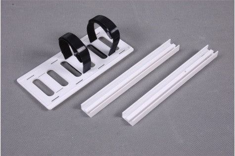 1400mm P-51D Red Tail V8 battery tray kit with mounting plate and straps