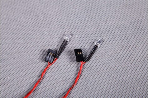 LED connector wires for RC models, featuring red and black cables