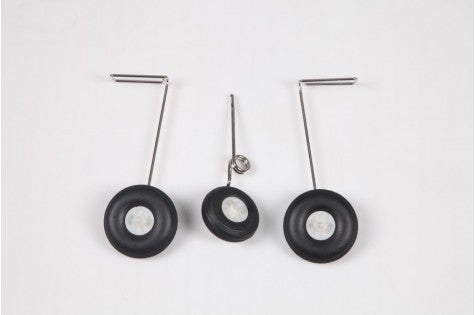 64mm F-16 V2 landing gear set with three rubber wheels