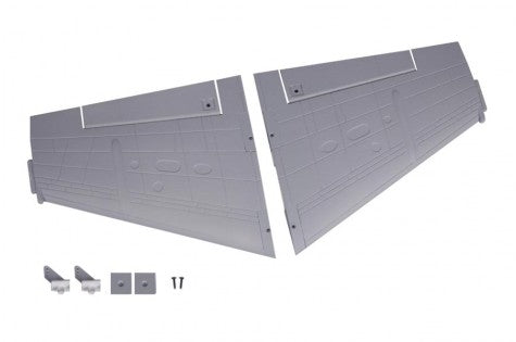64mm F-18 V2 main wing set with two gray wing panels and mounting hardware