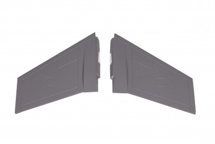 64mm F-35 V2 RC model vertical stabilizers in gray