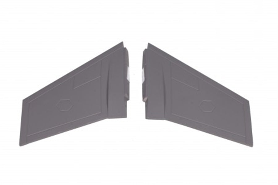 64mm F-35 V2 RC model vertical stabilizers in gray