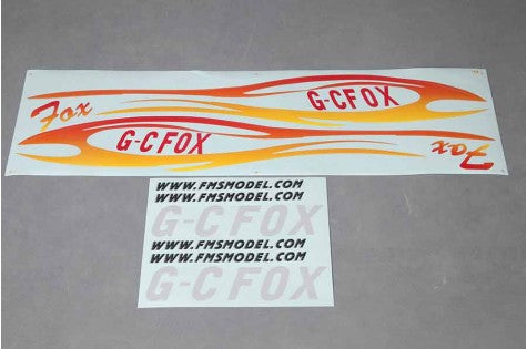 2300mm FOX decal sheet with 'G-CFOX' and flame designs