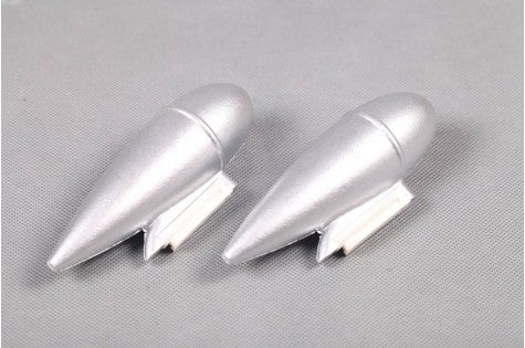 Silver nose cones for RC airplanes, enhancing aerodynamic performance.