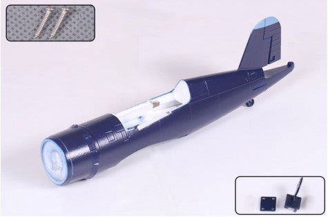 800mm F4U V2 fuselage kit with assembly screws and parts shown