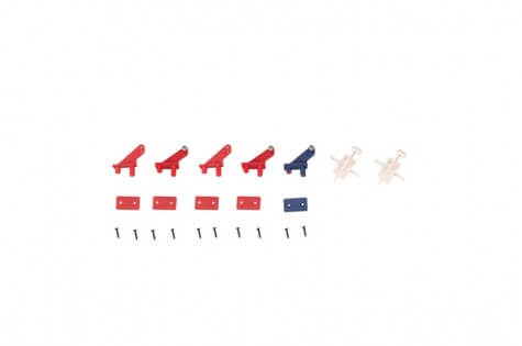 80MM BAE Hawk control horns set in red and blue with screws