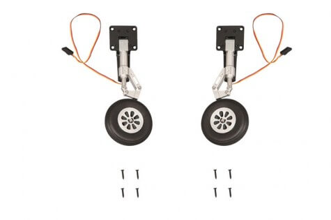 80MM BAE Hawk main landing gear system with wheels and mounting screws