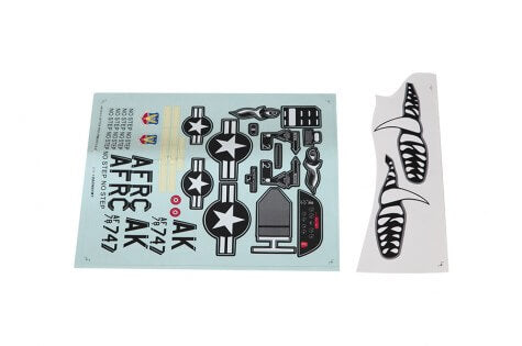 70MM A-10 Thunderbolt V2 decal sheet with military designs and numbers.