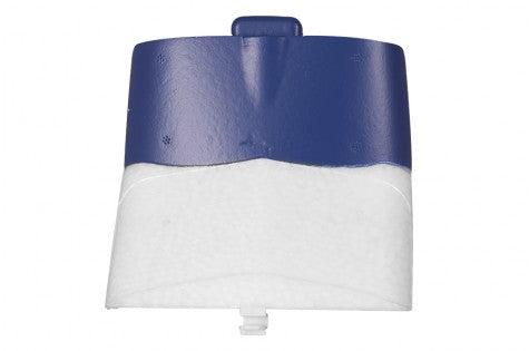 Battery cover for 1400mm Kingfisher RC model in blue and white.