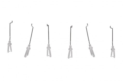 Set of six RC model aircraft linkage rods