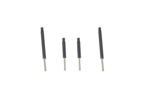Set of four black and silver connectors for RC models