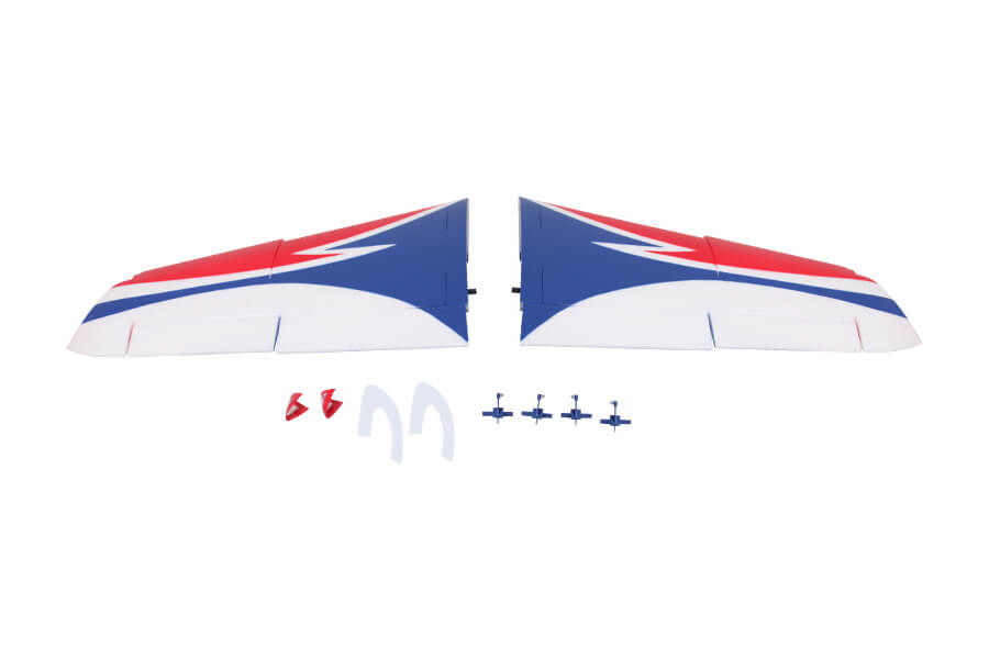 70MM Avanti V3 main wing set with red and blue design components