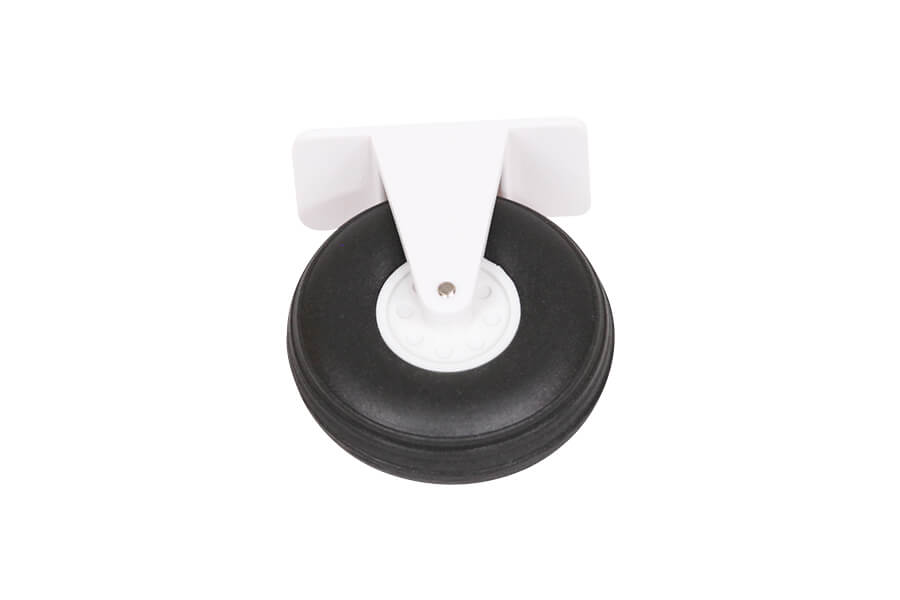 2500mm ASW 17 wheel set with black tire and white bracket