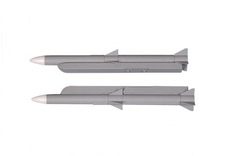 Gray RC missile models for F-16C aircraft