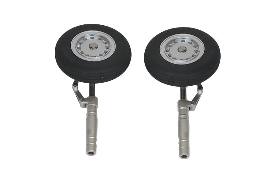 80mm Rafale main landing gear set with two wheels for RC flight models