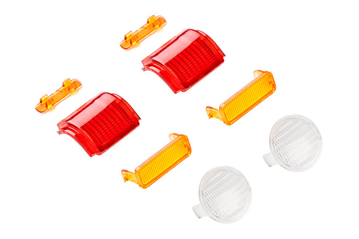 Replacement lens set for 1:18 Chevrolet K10 with orange, red, and white lenses.
