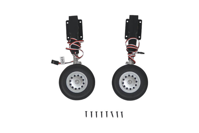 80mm Rafale landing gear system with wheels and installation screws