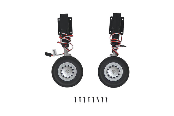 80mm Rafale landing gear system with wheels and installation screws