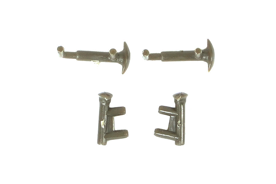 Gray plastic hood locks for 1:12 RC models