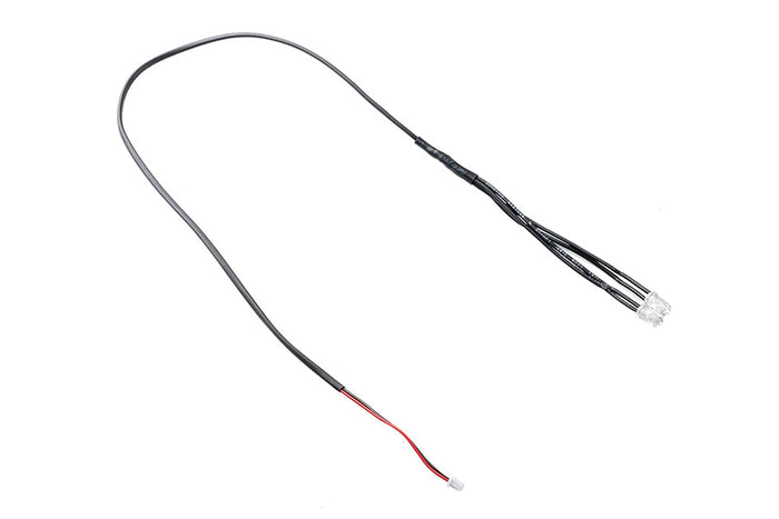 RC model wire harness with connectors and red wire end