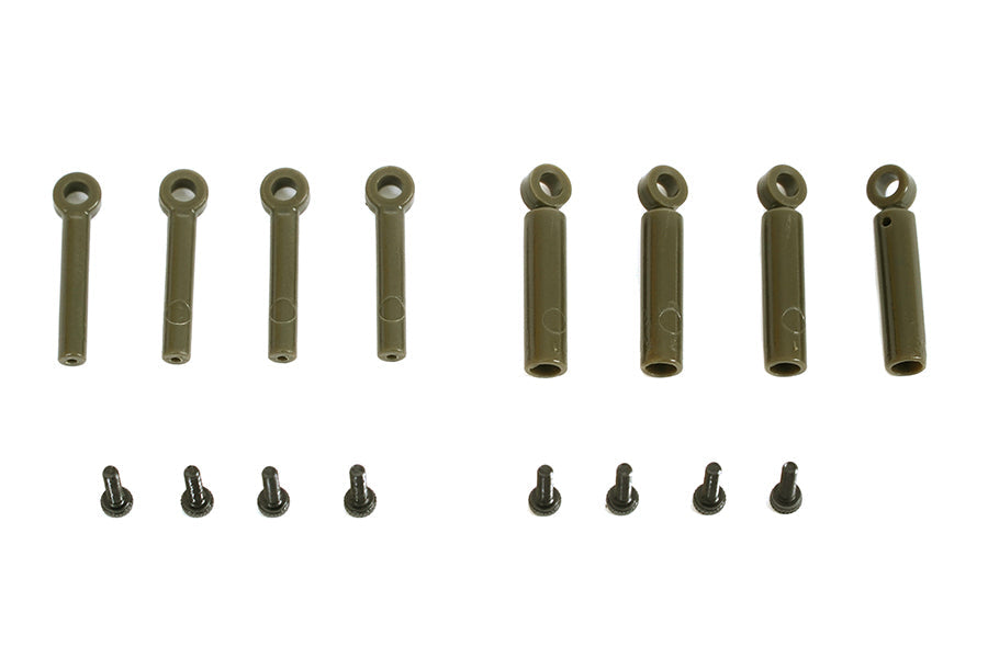 Green turnbuckles and screws for remote control models