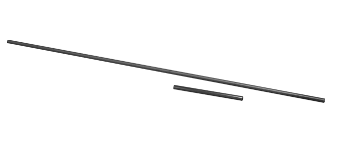 Black pipes for RC model assembly.