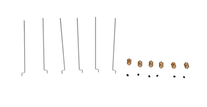 3000mm Fox linkage rods and holders for RC model assembly