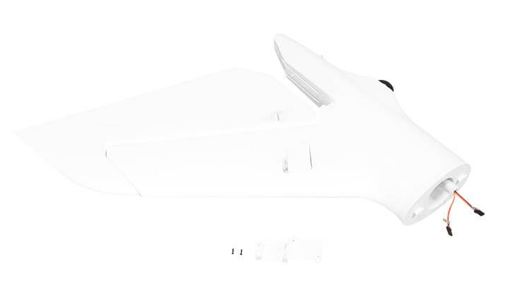 3000mm Fox RC airplane rear fuselage in white with connectors