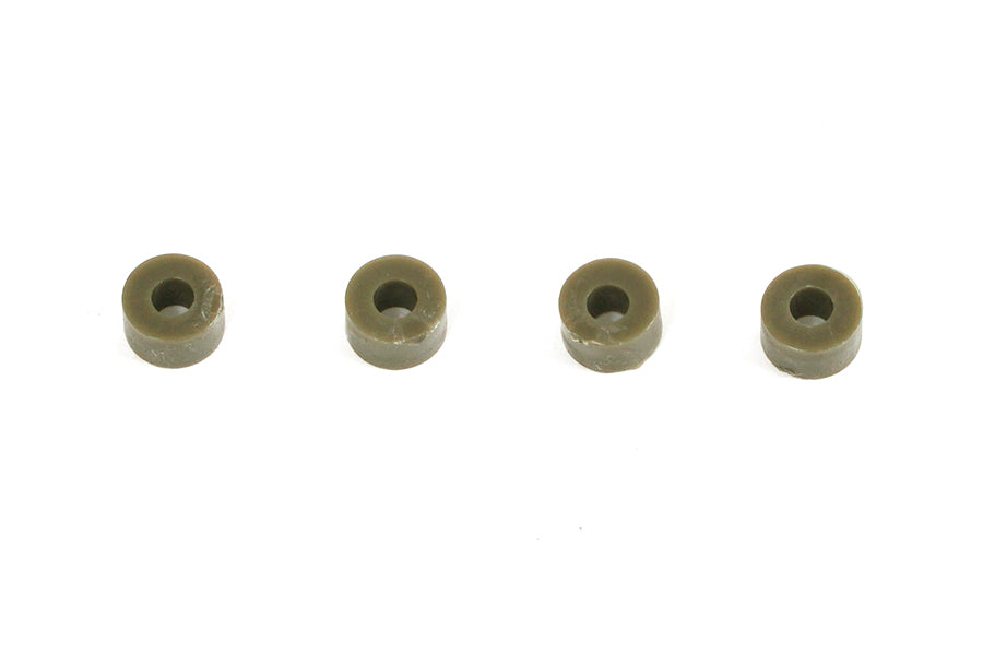Four green rubber grommets for remote control model accessories