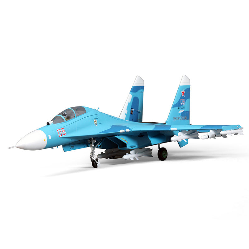 FMS Twin 70mm EDF SU-27 model airplane with realistic details and armaments