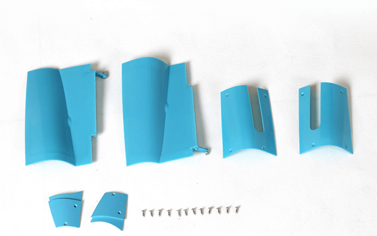 70mm SU-27 blue main landing gear covers set with screws