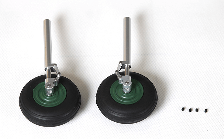 Main landing gear set for 70mm SU-27 and 70mm J-11 RC planes.