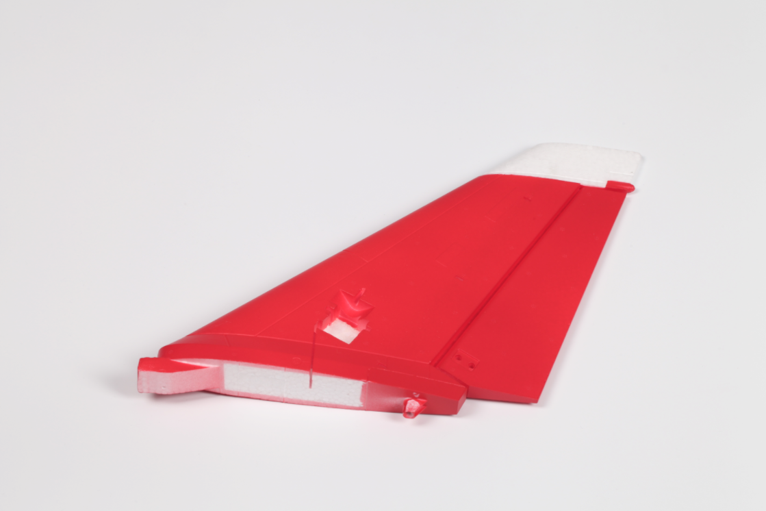 Red vertical stabilizer for 70mm Yak 130 V2 RC airplane model