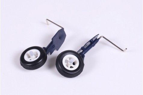 Main landing gear for 800mm F4U V2 RC airplane with black tires